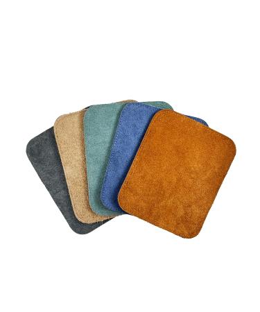 Strikeclub Bowling Ball Both Sides Cleaning Pad Washable Genuine Buffalo Leather Shammy Towel (1-Piece) Multicolor