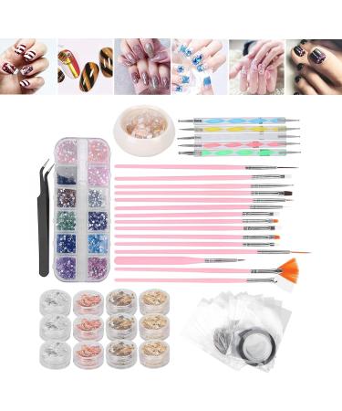 Nail Art Tool Set Nail Art Kit Nail Decoration Nail Art Brush Nail Rhinestones Nail Art Decoration Supplies for Nail Art Salon for Household - Buy Online on GoSupps.com