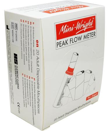 Buy Mini Wright Peak Flow Meter with 2-Way Mouthpieces - 3 Full Boxes (60 pcs) - Disposable & International Shipping Available - Buy Online on GoSupps.com