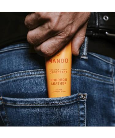 Mando Men's Whole Body Deodorant - Invisible Cream - 72 Hour Odor Control - Aluminum-Free  Baking Soda-Free - Skin Safe - 3oz Tube (Bourbon Leather) - Buy Online on GoSupps.com