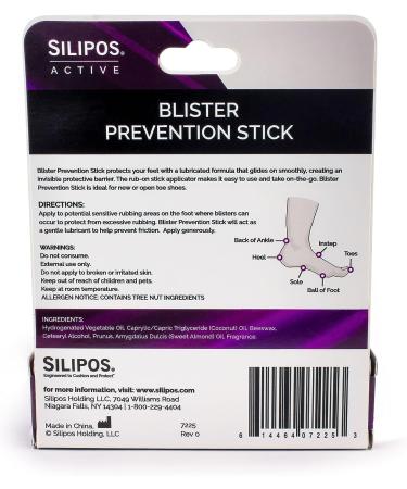 Silipos Active Blister Prevention Stick - Protects Skin from Friction - Buy Online on GoSupps.com
