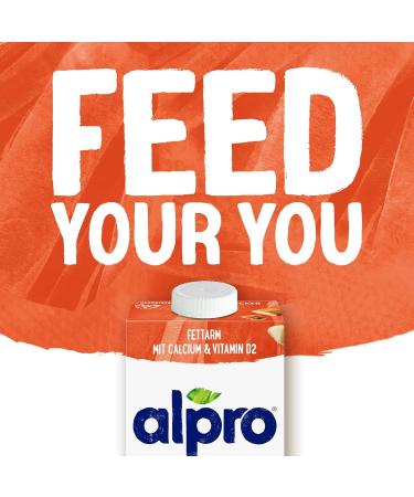 Alpro Almond Drink (Sugar-Free Vegan Lactose-Free) 8x1L Low-Fat Calcium & Vitamin Source Gluten-Free Durable Packaging | Shop Internationally - Buy Online on GoSupps.com