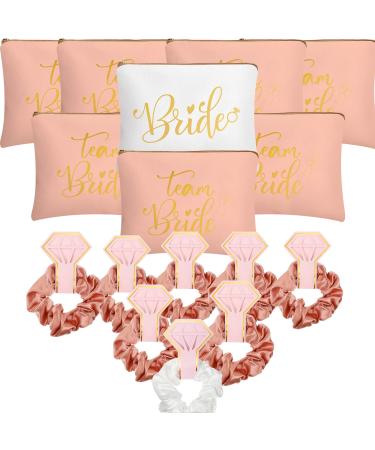 Bride present jga party accessories including bridal headband team bride makeup bag bridal shower present bachelor party to the motto of decoration for wedding engagement 24 pieces - Buy Online on GoSupps.com