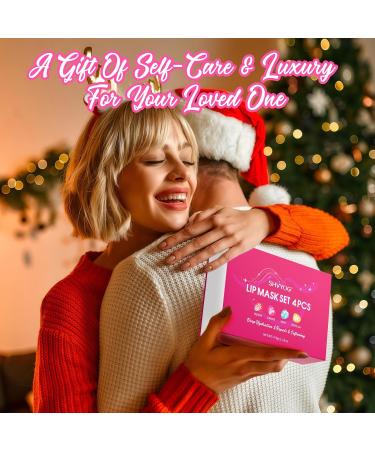 4 Pack Lip Mask Set Hydrating Lip Mask Overnight - Berry Grape Mint Vanilla Flavors Lip Sleeping Mask Nourish Lip Balm with Vitamin C & Shea Butter | Dry Lips Care Gift - Buy Online on GoSupps.com