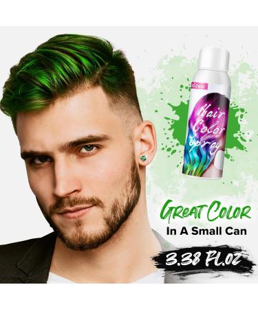 Temporary Green Hair Spray for Parties and Events - One-Time Use Wash-Off Hair Dye for Crazy Hair Day 100ML - Buy Online on GoSupps.com