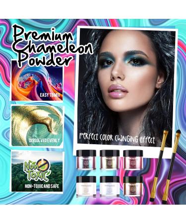 Viola HOUE Chameleon Glimmer Powder Nail Art Pigment Set - Glitter Powder Collection - Buy Online on GoSupps.com