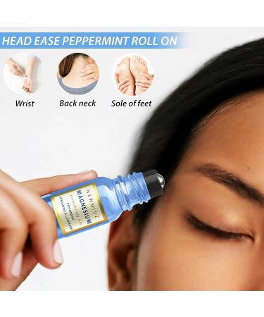 Headache Roll-On Essential Oil Blends Anti Stress Magnesium Peppermint Spearmint and Lavender & Cleansing and Protect Juniper Berry White Sage with Nerolina Smudging Oil Pack of 2 - Buy Online on GoSupps.com