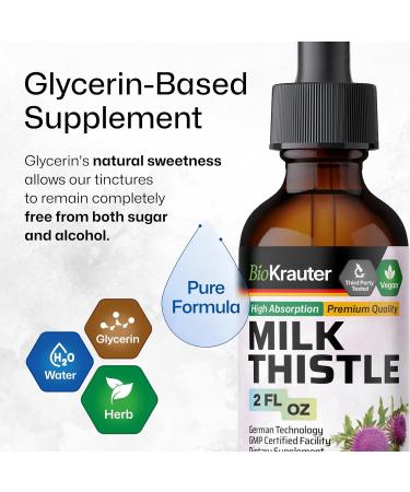 BIO KRAUTER Milk Thistle Tincture 2 Fl. Oz. & Dandelion 60 Gummies - Buy Online on GoSupps.com