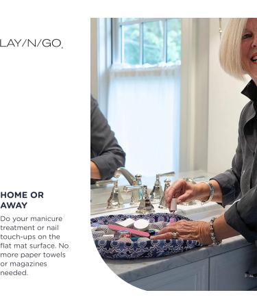 Lay-n-Go NailSpa (18") Manicure & Pedicure Bag "Violet Femme" Lilac Pattern - Buy Online on GoSupps.com