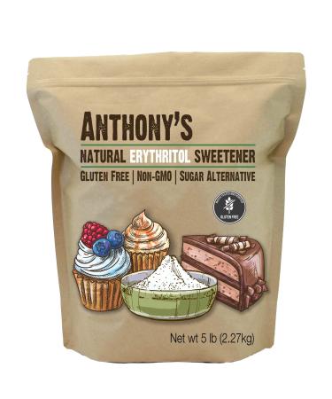 Anthony's Erythritol Granules, 5 lb, Non GMO, Sweetener, Keto & Paleo Friendly
