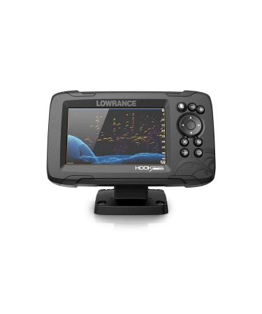 Lowrance Hook Reveal 5 Inch Fish Finders with Transducer, Plus Optional Preloaded Maps 5x Splitshot, Gps Plotter Only, No Maps