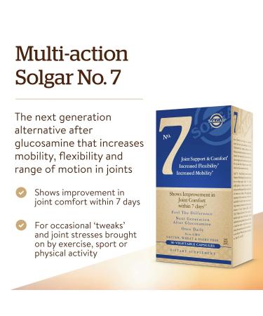 Solgar No. 7 90 Vegetable Capsules - Pack of 2 | Joint Support & Comfort | Increased Mobility & Flexibility Supplement with Ester-C Vitamin C | Non-GMO | 180 Servings - Buy Online on GoSupps.com