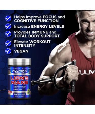ALLMAX Lion S Mane - 60 Veggie Capsules - Advanced Nootropic - 30 Servings - Buy Online on GoSupps.com