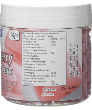 PME Belgian Strawberry Chocolate Curls 85 g - Buy Online on GoSupps.com