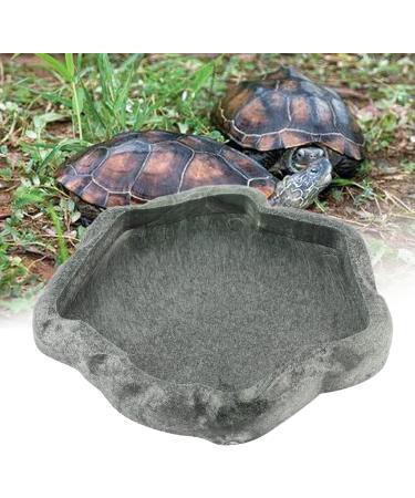 Reptiles Water Tray Resin Anti-Slip Climb Pet Tortoise Lizard Rock Drinking Food Feeder Dish(S-Green) S Green - Buy Online on GoSupps.com