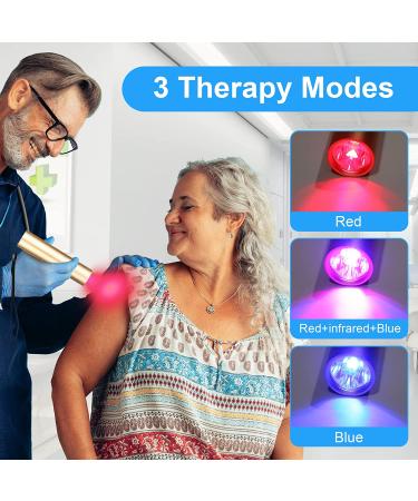 5-in-1 Red Light Therapy Device for Face & Body - Pain Relief - Infrared & Blue Light Therapy - Buy Online on GoSupps.com