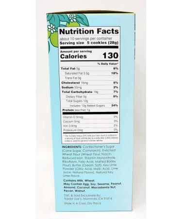 Trader Joes Key Lime Shortbread Tea Cookies with Powdered Sugar 10 Oz. - Buy Online on GoSupps.com