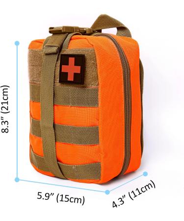 Buy Bituor Tactical First Aid Pocket Kit - Molle Waterproof EMT Pouch for Outdoor Camping Travel & Adventure (Orange) - Buy Online on GoSupps.com