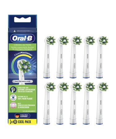 Oral-B CrossAction Auded brushes for electrical toothbrush 10 pieces holistic mouth cleaning with Cleanmaximiser bristles toothbrush attachment for oral-B toothbrushes 10 pieces single - Buy Online on GoSupps.com