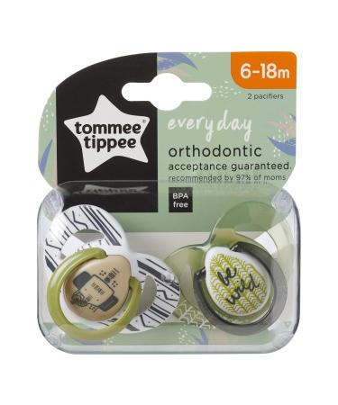 Tommee Tippee BPA-Free Silicone Pacifiers 2-Count | 6-18m | Symmetrical Design | Colors Vary - Buy Online on GoSupps.com