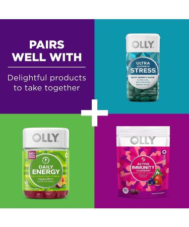 OLLY Muscle Recovery Sleep Gummies - 3mg Melatonin, Tart Cherry, Vitamin D - Berry Flavor - 40 Count - Buy Online on GoSupps.com