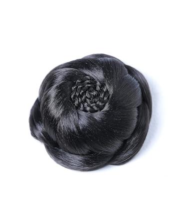 WIG ME UP TYP-1012-2 Large Braided Hairpiece Bun Chignon - Black Brown | International Shipping Available - Buy Online on GoSupps.com