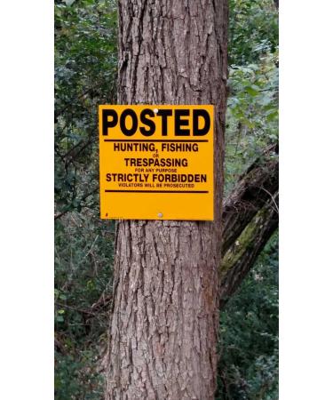 Minuteman Signs | Custom  No Trespassing  No Hunting  No Fishing  Posted  Aluminum  25 Pack  Yellow - Buy Online on GoSupps.com
