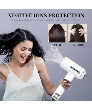 Premium 1600W Ionic Hair Dryer - 7 Temps 31 Modes Intelligent Control Self-Cleaning | Low Noise & LCD Display | Ideal for Facial Care - Buy Online on GoSupps.com