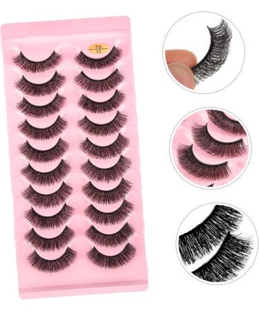 SEWOART Natural Women Lashes 10 Pairs Fake eyelashes fiber 7d European and American Russia Natural Strip Lashes - Buy Online on GoSupps.com