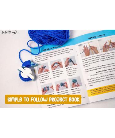 BeKnitting Knitting Starter Kit for Beginners - Yarn, Pompom Makers, Needles & More - Buy Online on GoSupps.com