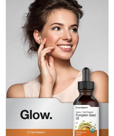 Organic Cold Pressed Pumpkin Seed Oil 4 oz | 100% Pure Extra Virgin | Vegetarian, Non-GMO, Gluten Free | for Hair and Face by Horbaach - Buy Online on GoSupps.com