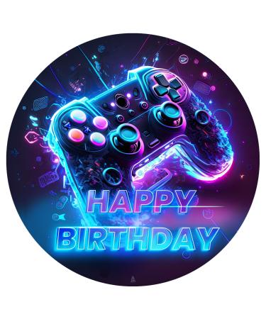 J & M Deco edible cake rapers - birthday - gamer motif - birthday cake decoration from fondant - around 20 cm - dining papier tortendeko - cake decoration - Buy Online on GoSupps.com