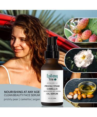 Organic Moroccan Prickly Pear & Camellia Face Oil Serum 30ml | Vitamin E Rich Moisturizer for Dry Skin | Unscented | International Shipping Available - Buy Online on GoSupps.com