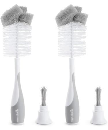 Munchkin Sponge Bottle Brush 2 Count - Grey  - Buy Online on GoSupps.com