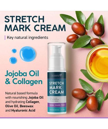 Stretch Mark Cream - Maternity Skin Care with Collagen, Jojoba, and Olive Oil - Prevents and Fades Stretch Marks - Hydrating Belly Lotion for Pregnant Women - 4 oz - Buy Online on GoSupps.com