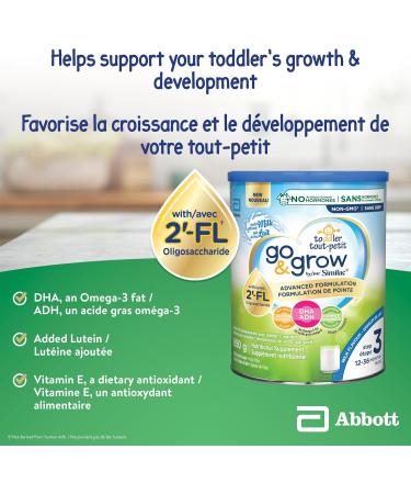 Similac Go & Grow Step 3 Toddler Drink with 2'-FL. Immune Support Innovation: 2'-FL Powder 12-36 Months Milk Flavour 850 grams - Buy Online on GoSupps.com
