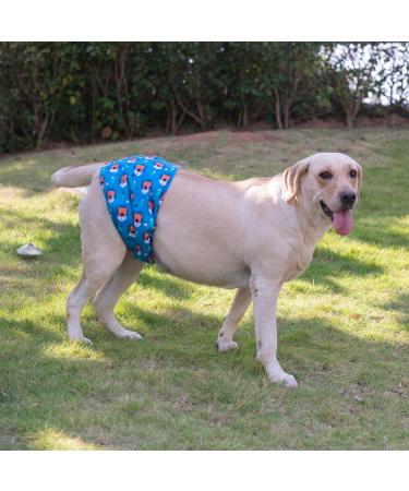 Cuteebone Male Washable Dog Diapers Belly Bands - 3 Pack Reusable High-Suction Dog Wraps with Velcro Fastener (Cow Lion Dog XL 53.5-68.5cm) - International Shipping Available - Buy Online on GoSupps.com