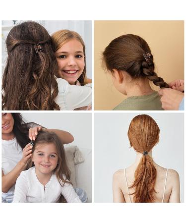 Wllhyf 12-Pack Mini Hair Clips - Durable Non-Slip 90s Accessories for Women & Girls - Perfect for Thin & Thick Curly Hair - Multi-Color Shiny Black & Brown - Buy Online on GoSupps.com