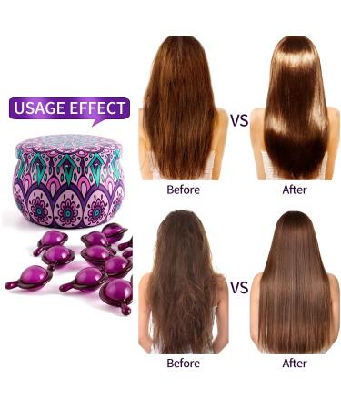 MIVAVO Hair Oil Capsules - Split Ends Repair and Deep Conditioning Treatment, 50 Capsules (Purple) - Buy Online on GoSupps.com