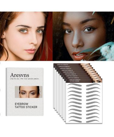 99 Pairs Aresvns Black Eyebrows Tattoo - Waterproof, Long-lasting 4D Realistic Eyebrow Transfer Sticker - Christmas Gift (Black 08) - Buy Online on GoSupps.com