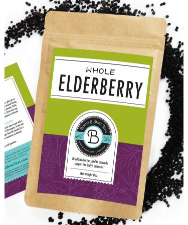 Birds & Bees Teas - Elderberries Dried Organic 8 oz