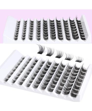 JIMIRE Fluffy Cluster Eyelash Extensions DIY Kit - 80pcs D Curl 8-16mm Wispy Individual Lash Clusters - Buy Online on GoSupps.com