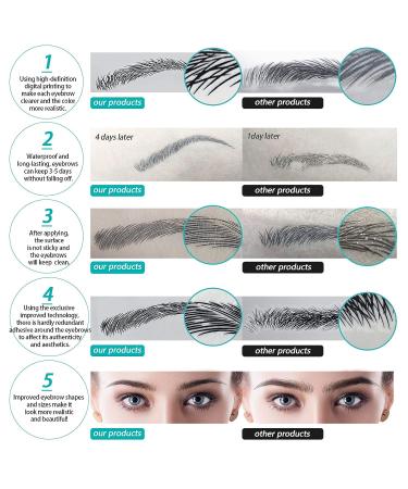Aresvns 4D Black Eyebrow Tattoos - 99 Pairs | Long-Lasting & Waterproof | Realistic Hair-Like Transfer Sticker Tattoo | Arch Style | Christmas Gift - Buy Online on GoSupps.com