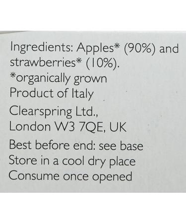 Clearspring Organic Fruit Pur e - Apple & Strawberry - Buy Online on GoSupps.com