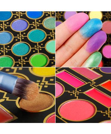 DE'LANCI 78 Color Eyeshadow Palette Gift Set - Professional, Highly Pigmented Makeup for Women, Girls, and Teens - All-in-1 Eyeshadow, Lipstick, Blush, Contour, Highlighter - Buy Online on GoSupps.com