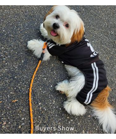 Otunrues XXS Black Dog Hoodie | Fleece Sweatshirt Dog Jumpsuit | Winter Coat for Small Dogs and Cats - Buy Online on GoSupps.com