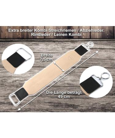 InstrumentenRW Extra Wide Pull-Off Leather String Set with Solingen Grinding Paste | 2-Part Leather & Linen Combination for Optimal Performance - Buy Online on GoSupps.com