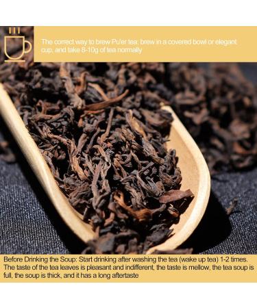 Pu'Er Ripe Tea 60G(2.1Oz) The Taste of The Tea Leaves is Pleasant and Indifferent The Taste is Mellow The Tea Soup is Full The Soup Has a Thick Taste for Family and Friends - Buy Online on GoSupps.com