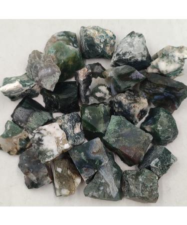 100g Bulk Natural Raw Moss Agate Rough Stone Quartz Crystals Rock Reiki Aquarium Home Room Decoration - (Color: Moss Agate Size: 100g Bulk (4-6pcs)) - Buy Online on GoSupps.com