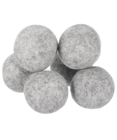sourcing map 6 Pcs Wool Dryer Balls 2 Inches Wool Laundry Dryer Balls for Reducing Clothing Static and Wrinkles Light Grey 2" Light Grey